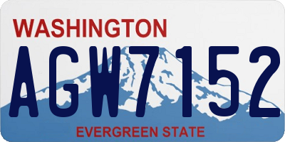 WA license plate AGW7152