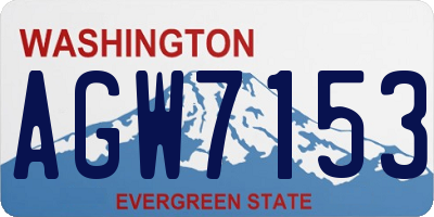 WA license plate AGW7153