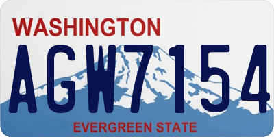WA license plate AGW7154