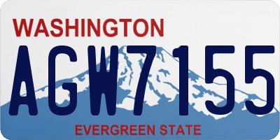 WA license plate AGW7155