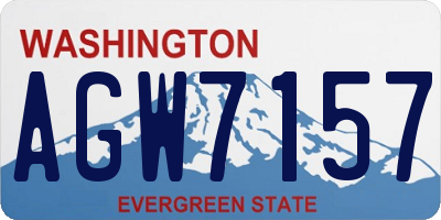 WA license plate AGW7157