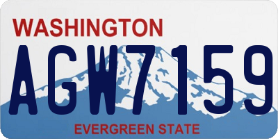 WA license plate AGW7159