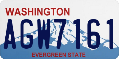 WA license plate AGW7161