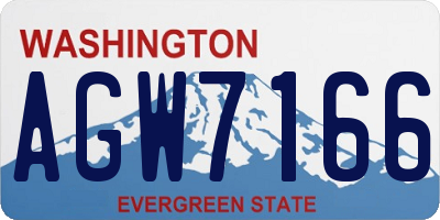 WA license plate AGW7166
