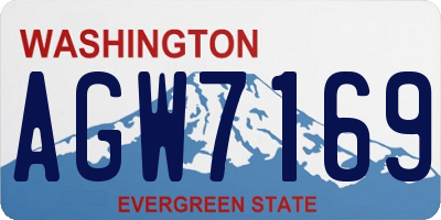 WA license plate AGW7169