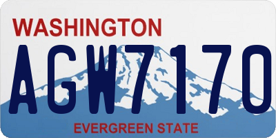 WA license plate AGW7170