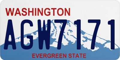 WA license plate AGW7171