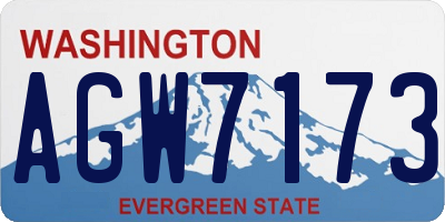 WA license plate AGW7173