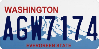 WA license plate AGW7174