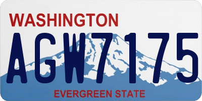 WA license plate AGW7175