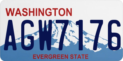 WA license plate AGW7176