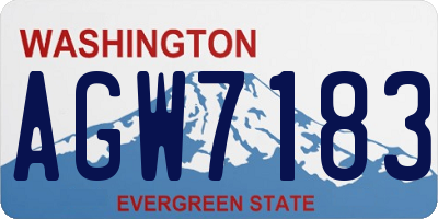 WA license plate AGW7183