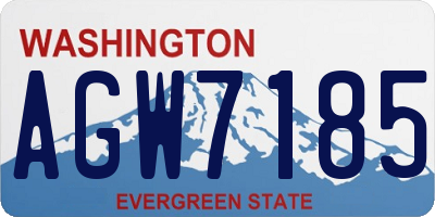 WA license plate AGW7185
