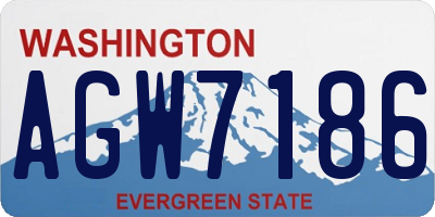 WA license plate AGW7186