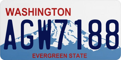 WA license plate AGW7188