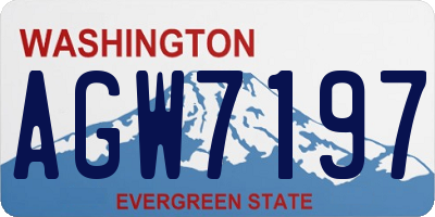 WA license plate AGW7197