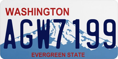 WA license plate AGW7199