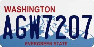 WA license plate AGW7207