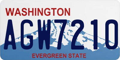 WA license plate AGW7210