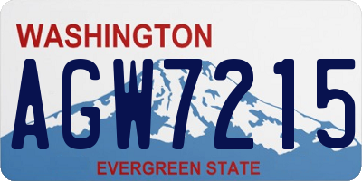 WA license plate AGW7215