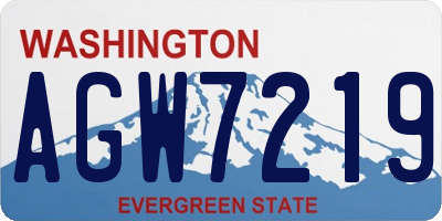 WA license plate AGW7219