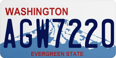 WA license plate AGW7220