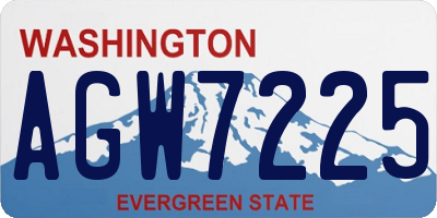 WA license plate AGW7225