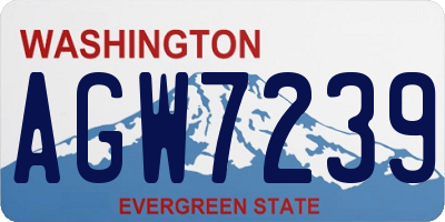 WA license plate AGW7239