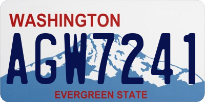 WA license plate AGW7241