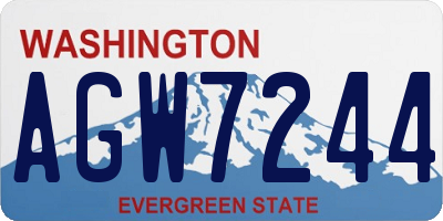 WA license plate AGW7244