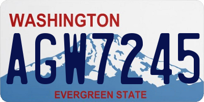 WA license plate AGW7245
