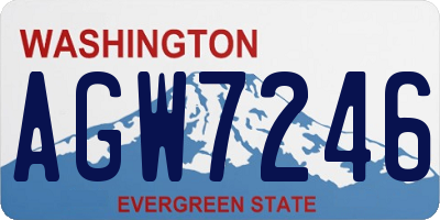 WA license plate AGW7246
