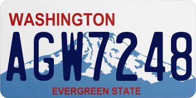 WA license plate AGW7248