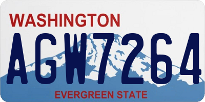WA license plate AGW7264