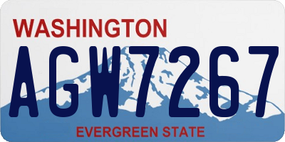 WA license plate AGW7267