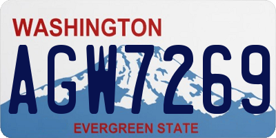 WA license plate AGW7269