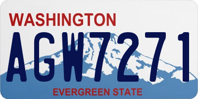 WA license plate AGW7271