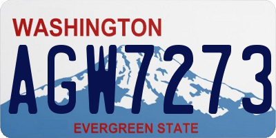 WA license plate AGW7273