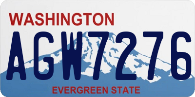 WA license plate AGW7276
