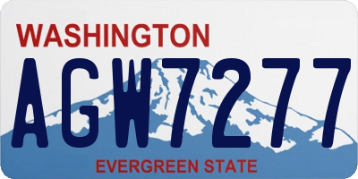WA license plate AGW7277