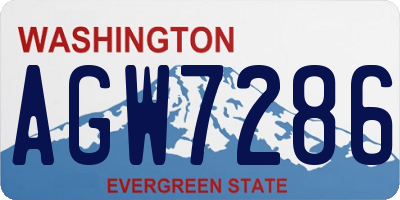 WA license plate AGW7286
