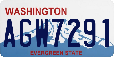 WA license plate AGW7291