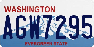 WA license plate AGW7295