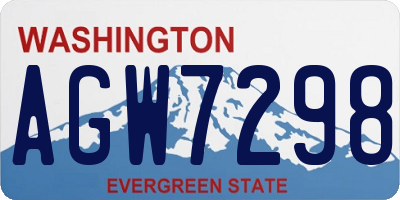 WA license plate AGW7298