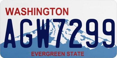 WA license plate AGW7299
