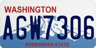 WA license plate AGW7306
