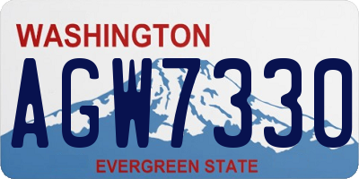 WA license plate AGW7330