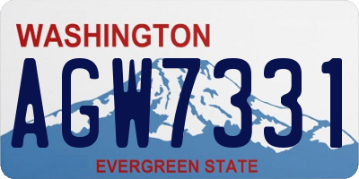 WA license plate AGW7331