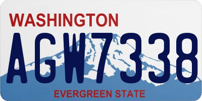 WA license plate AGW7338