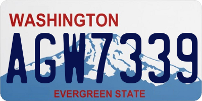 WA license plate AGW7339